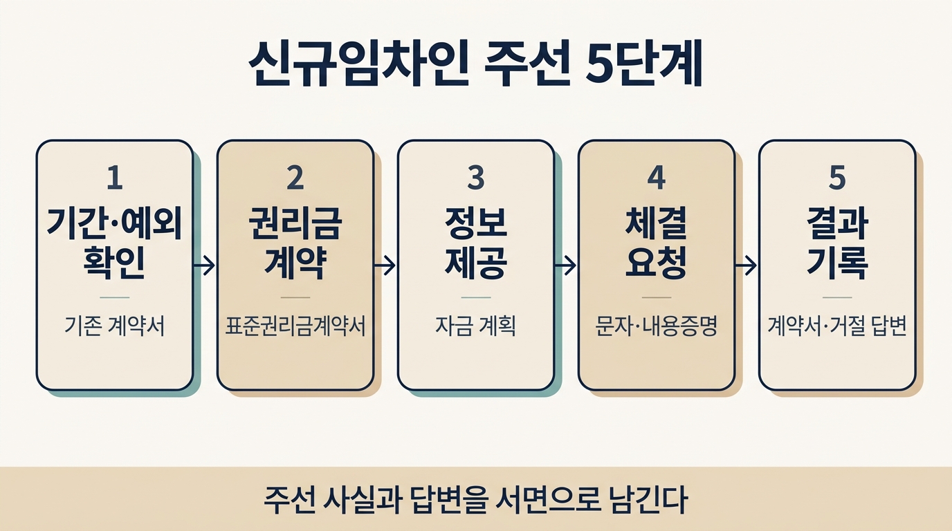 중개사의 신규임차인 주선 5단계: 기간 확인부터 거절 기록 정리까지